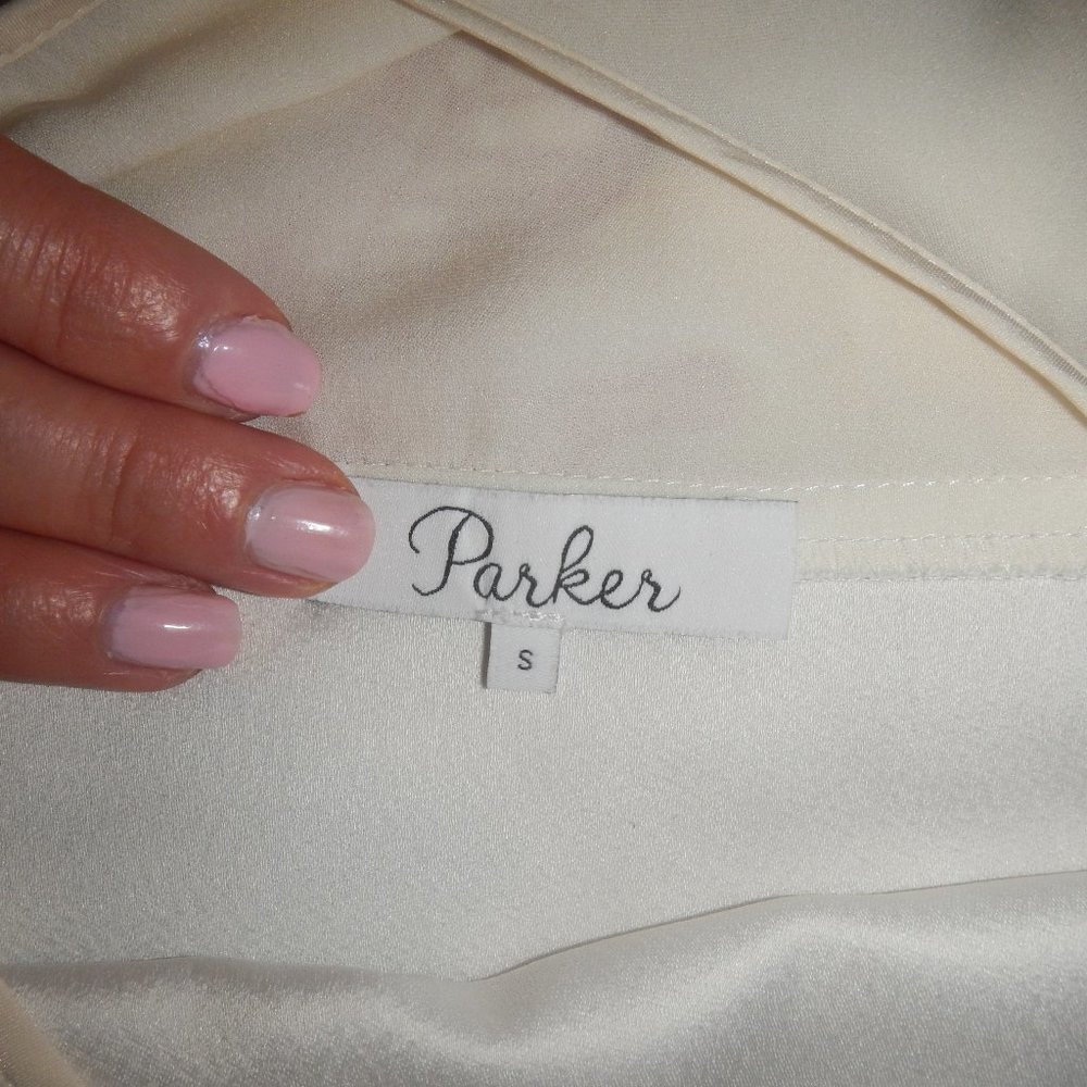 PARKER CREAM SILK TANK TOP- SIZE S - Picture 3 of 5